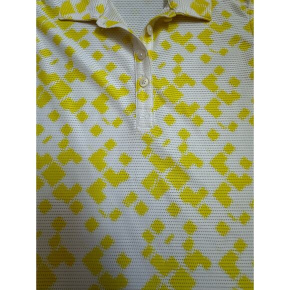 Nike Golf|Dri-Fit Womens|Sleeveless Polo|Yellow/White|SZ M - Picture 2 of 6